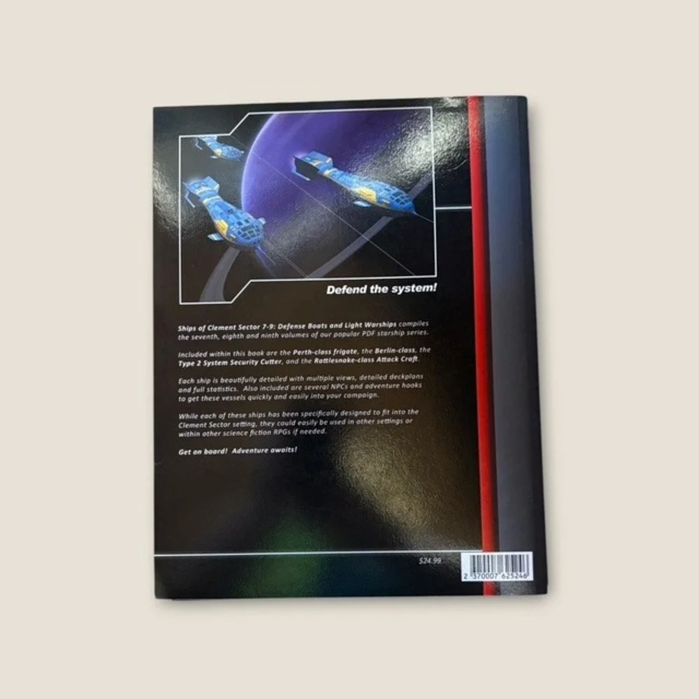 Gypsy Knights Games RPG Book Ships of Clement Sector 7-9 Warships Excellent Soft